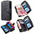 Leather Case Stands Flip Cover Holder B10F for Samsung Galaxy M10S