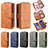 Leather Case Stands Flip Cover Holder B10F for Samsung Galaxy M10S