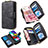 Leather Case Stands Flip Cover Holder B10F for Samsung Galaxy M40S