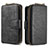 Leather Case Stands Flip Cover Holder B10F for Samsung Galaxy M60s Black