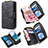 Leather Case Stands Flip Cover Holder B10F for Samsung Galaxy S20 Plus