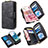 Leather Case Stands Flip Cover Holder B10F for Samsung Galaxy S20 Plus 5G