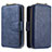 Leather Case Stands Flip Cover Holder B10F for Samsung Galaxy S20 Plus Blue
