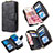 Leather Case Stands Flip Cover Holder B10F for Samsung Galaxy S20 Ultra 5G