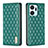 Leather Case Stands Flip Cover Holder B11F for Huawei Honor X7a Green