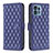 Leather Case Stands Flip Cover Holder B11F for Motorola Moto Edge 40 Pro 5G Blue