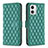 Leather Case Stands Flip Cover Holder B11F for Motorola Moto G73 5G Green