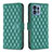 Leather Case Stands Flip Cover Holder B11F for Motorola Moto X40 5G Green