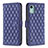 Leather Case Stands Flip Cover Holder B11F for Nokia C12 Blue