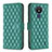 Leather Case Stands Flip Cover Holder B11F for Nokia C21 Green