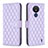 Leather Case Stands Flip Cover Holder B11F for Nokia C21 Purple