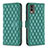 Leather Case Stands Flip Cover Holder B11F for Nokia C32 Green