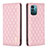 Leather Case Stands Flip Cover Holder B11F for Nokia G11 Rose Gold