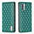 Leather Case Stands Flip Cover Holder B11F for Nokia G22 Green