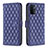 Leather Case Stands Flip Cover Holder B11F for Oppo A54 5G Blue