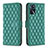 Leather Case Stands Flip Cover Holder B11F for Oppo A54s Green