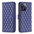 Leather Case Stands Flip Cover Holder B11F for Oppo A57e Blue