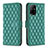 Leather Case Stands Flip Cover Holder B11F for Oppo A94 5G Green