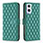 Leather Case Stands Flip Cover Holder B11F for Oppo A96 5G Green