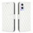 Leather Case Stands Flip Cover Holder B11F for Oppo A96 5G White