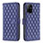 Leather Case Stands Flip Cover Holder B11F for Oppo F19 Pro+ Plus 5G Blue