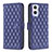 Leather Case Stands Flip Cover Holder B11F for Oppo F21 Pro 5G Blue