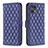 Leather Case Stands Flip Cover Holder B11F for Oppo Find X5 Pro 5G Blue