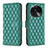 Leather Case Stands Flip Cover Holder B11F for Oppo Find X6 5G Green