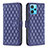 Leather Case Stands Flip Cover Holder B11F for Realme 9 4G Blue