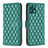 Leather Case Stands Flip Cover Holder B11F for Realme 9 5G Green