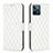 Leather Case Stands Flip Cover Holder B11F for Realme C31 White