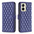 Leather Case Stands Flip Cover Holder B11F for Realme C33 (2023) Blue