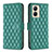 Leather Case Stands Flip Cover Holder B11F for Realme C33 (2023) Green