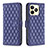 Leather Case Stands Flip Cover Holder B11F for Realme C51 Blue