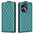 Leather Case Stands Flip Cover Holder B11F for Realme C55 Green