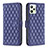 Leather Case Stands Flip Cover Holder B11F for Realme Narzo 50A Prime Blue