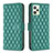 Leather Case Stands Flip Cover Holder B11F for Realme Narzo 50A Prime Green