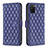 Leather Case Stands Flip Cover Holder B11F for Samsung Galaxy A02s Blue