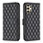 Leather Case Stands Flip Cover Holder B11F for Samsung Galaxy A13 4G Black