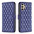 Leather Case Stands Flip Cover Holder B11F for Samsung Galaxy A13 4G Blue