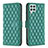 Leather Case Stands Flip Cover Holder B11F for Samsung Galaxy A22 4G Green