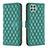 Leather Case Stands Flip Cover Holder B11F for Samsung Galaxy A22 5G Green