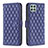 Leather Case Stands Flip Cover Holder B11F for Samsung Galaxy A22s 5G Blue