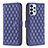 Leather Case Stands Flip Cover Holder B11F for Samsung Galaxy A23 4G Blue