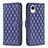 Leather Case Stands Flip Cover Holder B11F for Samsung Galaxy A23s Blue