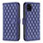 Leather Case Stands Flip Cover Holder B11F for Samsung Galaxy A31 Blue