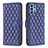 Leather Case Stands Flip Cover Holder B11F for Samsung Galaxy A32 4G Blue