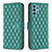 Leather Case Stands Flip Cover Holder B11F for Samsung Galaxy A32 4G Green