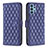 Leather Case Stands Flip Cover Holder B11F for Samsung Galaxy A32 5G Blue