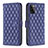 Leather Case Stands Flip Cover Holder B11F for Samsung Galaxy A41 Blue